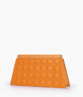 Buy Mustard quilted evening clutch with snap closure in Pakistan