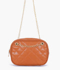 Buy Mustard quilted rectangle cross-body bag in Pakistan