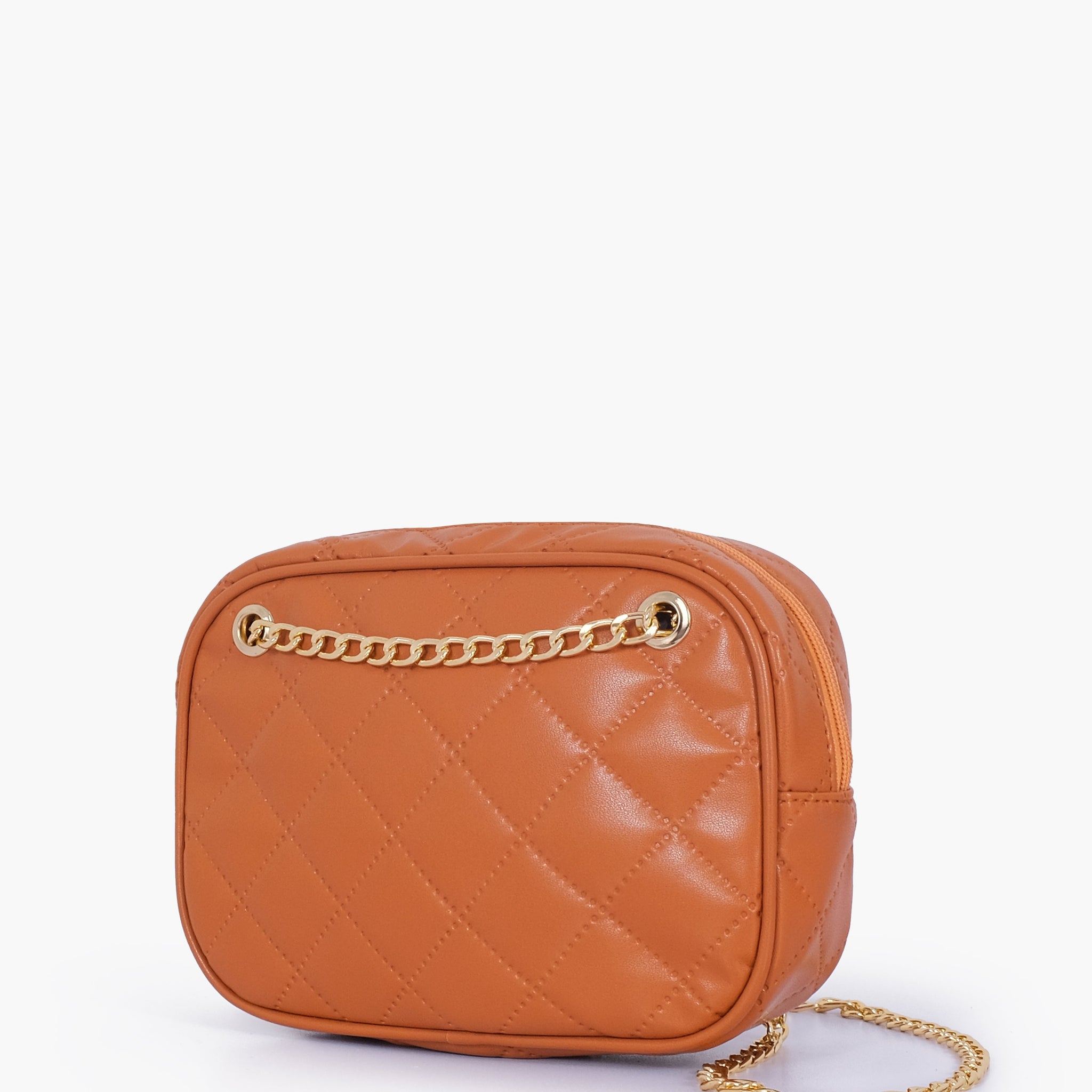 Buy Mustard quilted rectangle cross-body bag in Pakistan