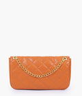 Buy Mustard quilted small shoulder bag with chain in Pakistan