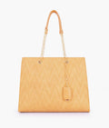 Buy Mustard zig-zag pattern tote in Pakistan