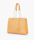 Buy Mustard zig-zag pattern tote in Pakistan