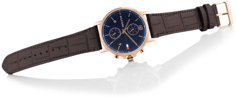 Buy Tommy Hilfiger Mens Quartz Leather Strap Blue Dial 44mm Watch - 1710418 in Pakistan