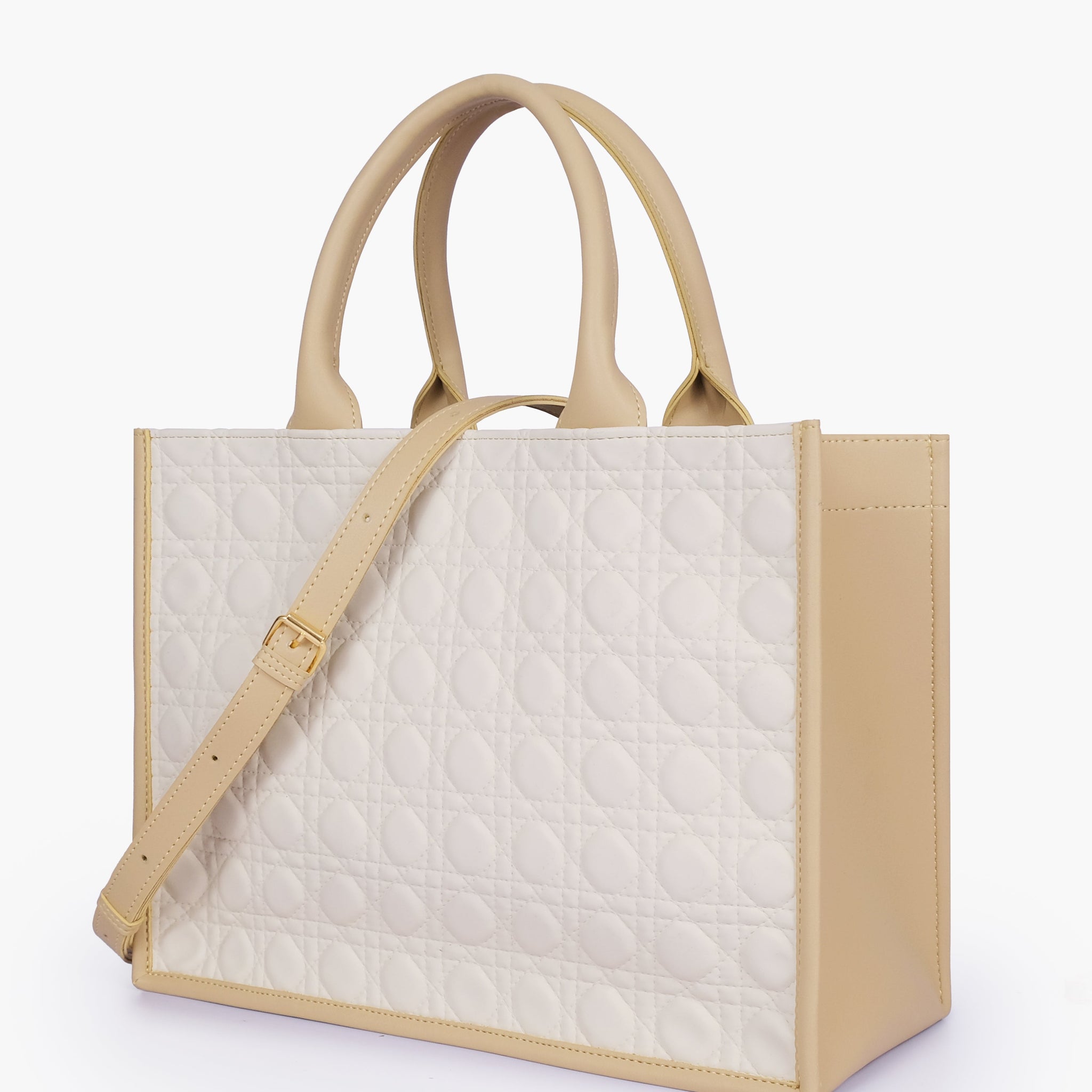 Buy Off-white box tote bag in Pakistan