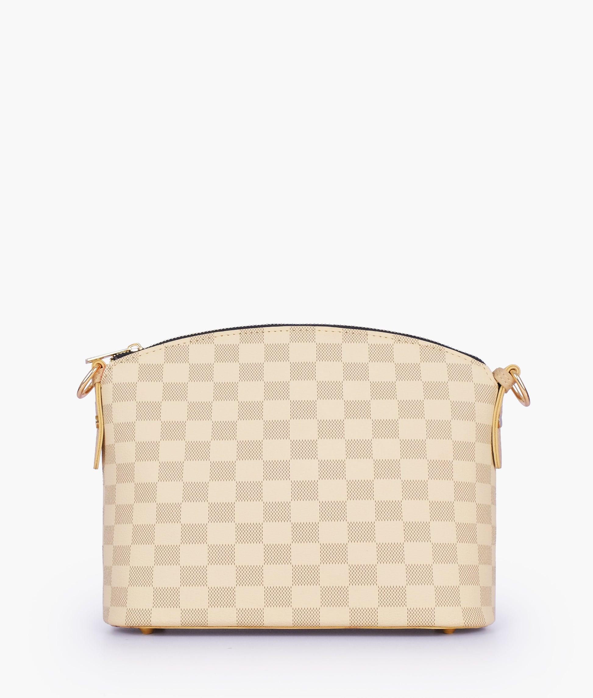 Buy Off-white checkered dome cross-body bag in Pakistan