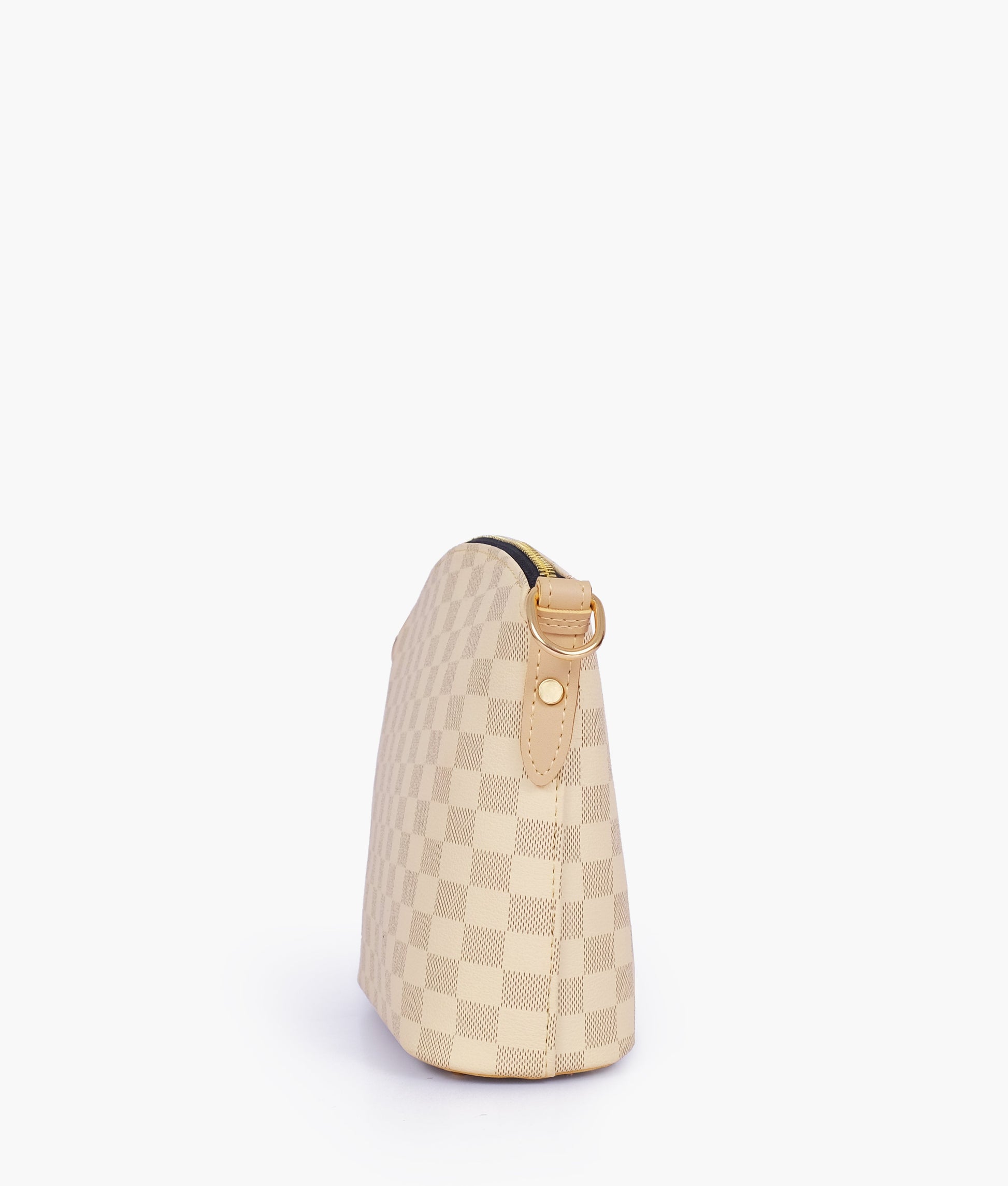 Buy Off-white checkered dome cross-body bag in Pakistan