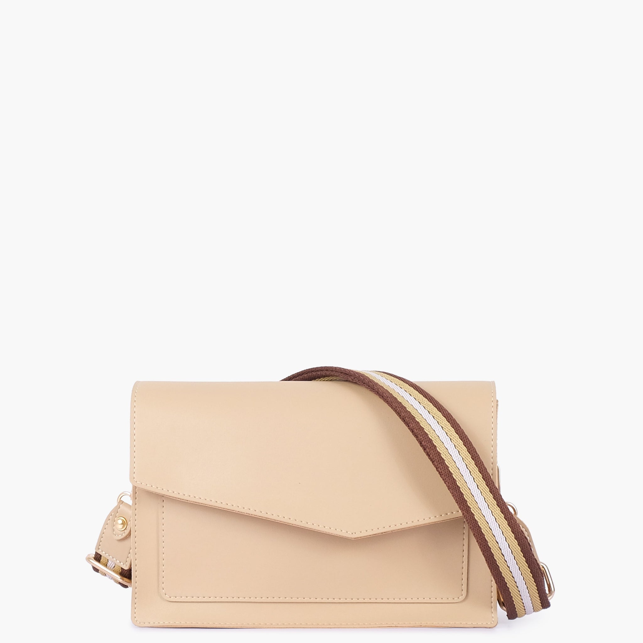 Buy Off-white half flap cross-body bag in Pakistan