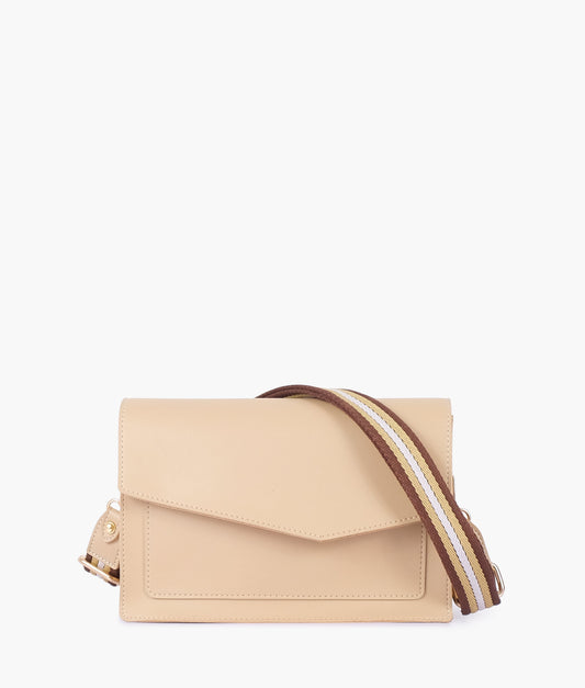 Buy Off-white half flap cross-body bag in Pakistan