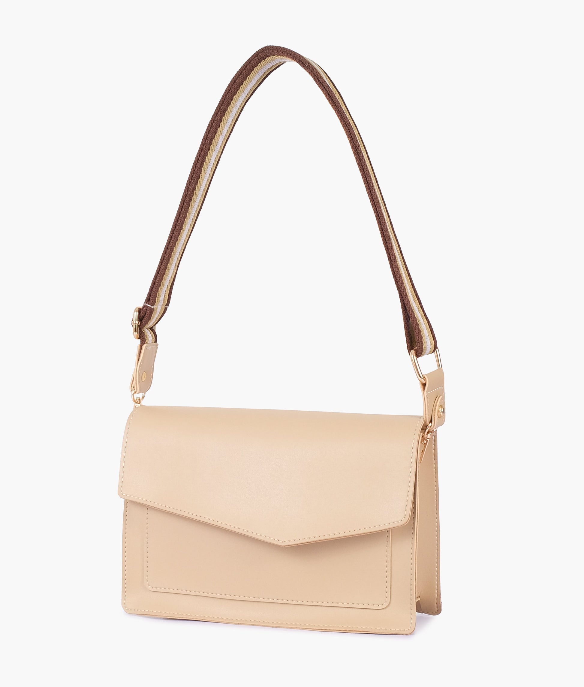 Buy Off-white half flap cross-body bag in Pakistan