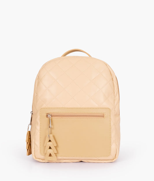 Buy Off-white quilted mini backpack in Pakistan