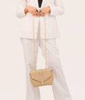 Buy Off-white top-handle hexagon bag in Pakistan