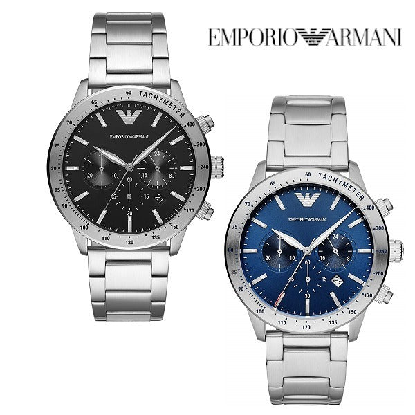 Buy Emporio Armani Mario Blue Dial Silver Steel Strap Watch for Men - AR11306 in Pakistan