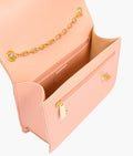 Buy Peach chain shoulder bag with twist lock in Pakistan