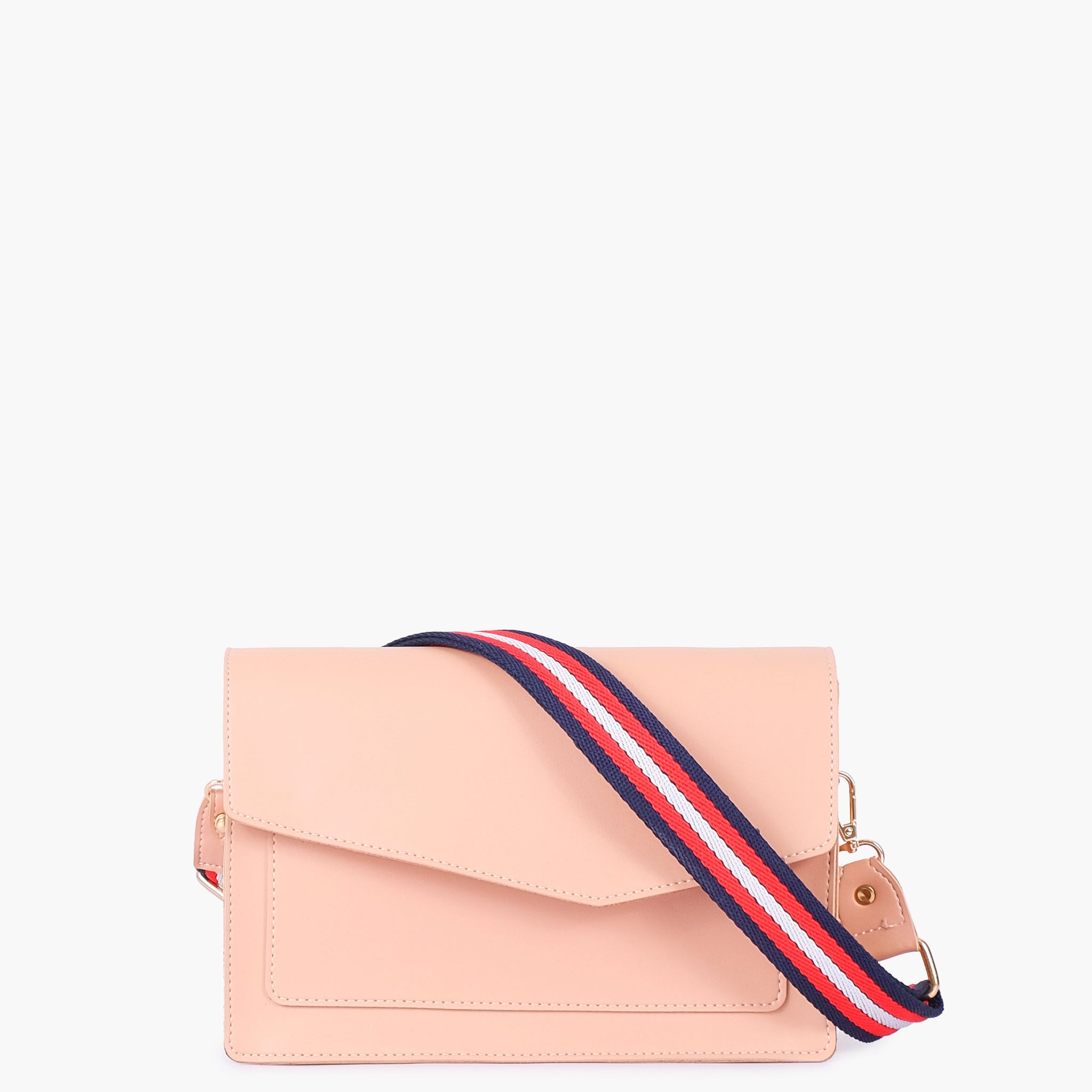 Buy Peach half flap cross-body bag in Pakistan