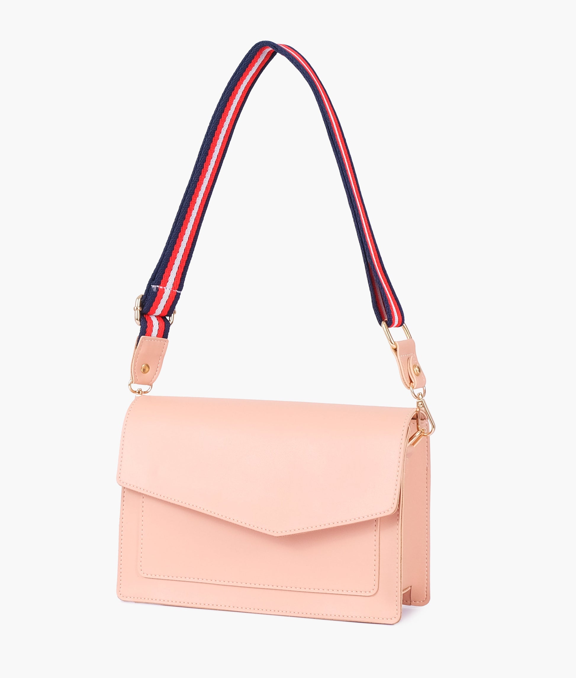 Buy Peach half flap cross-body bag in Pakistan