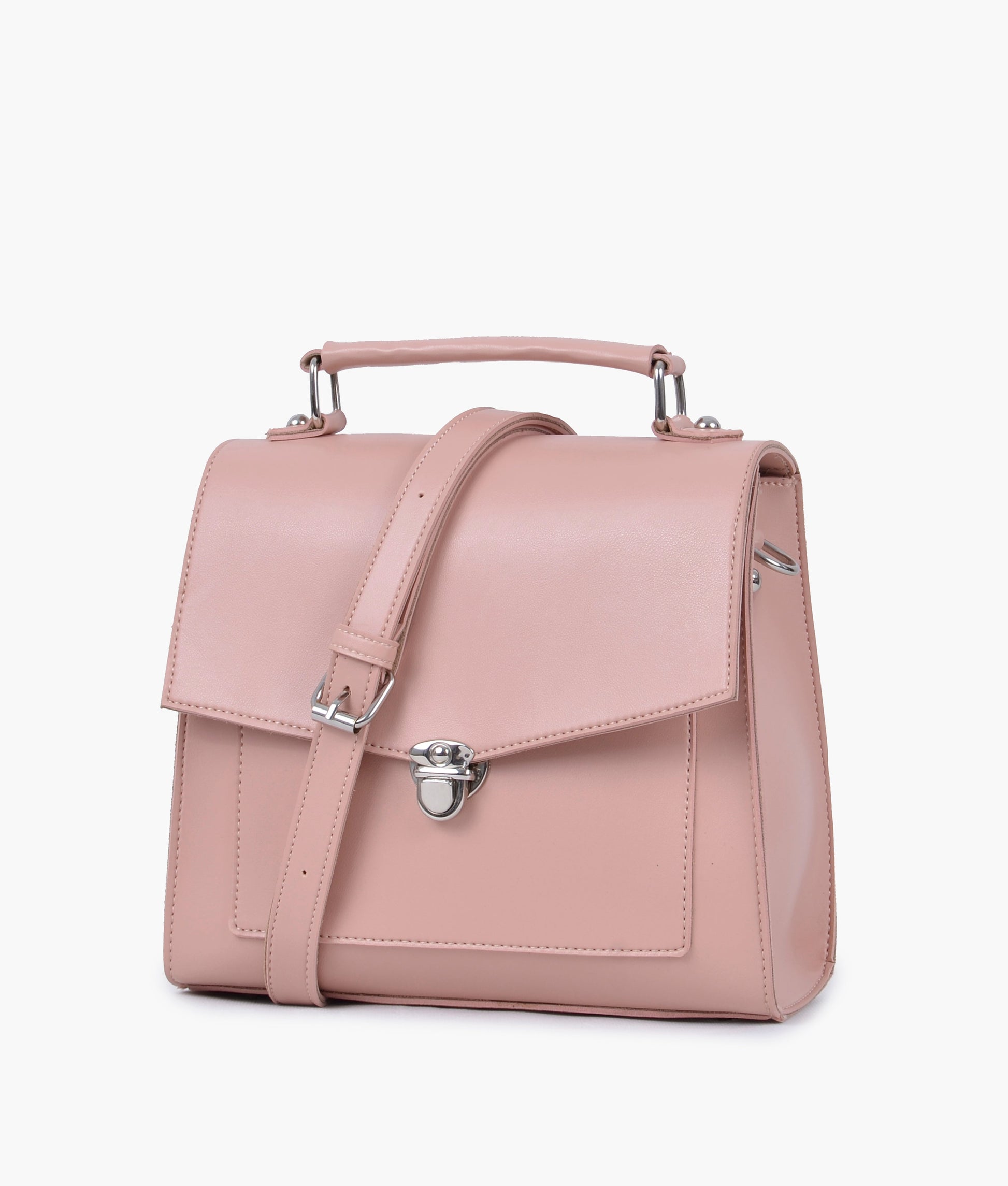 Buy Peach push-lock messenger bag in Pakistan