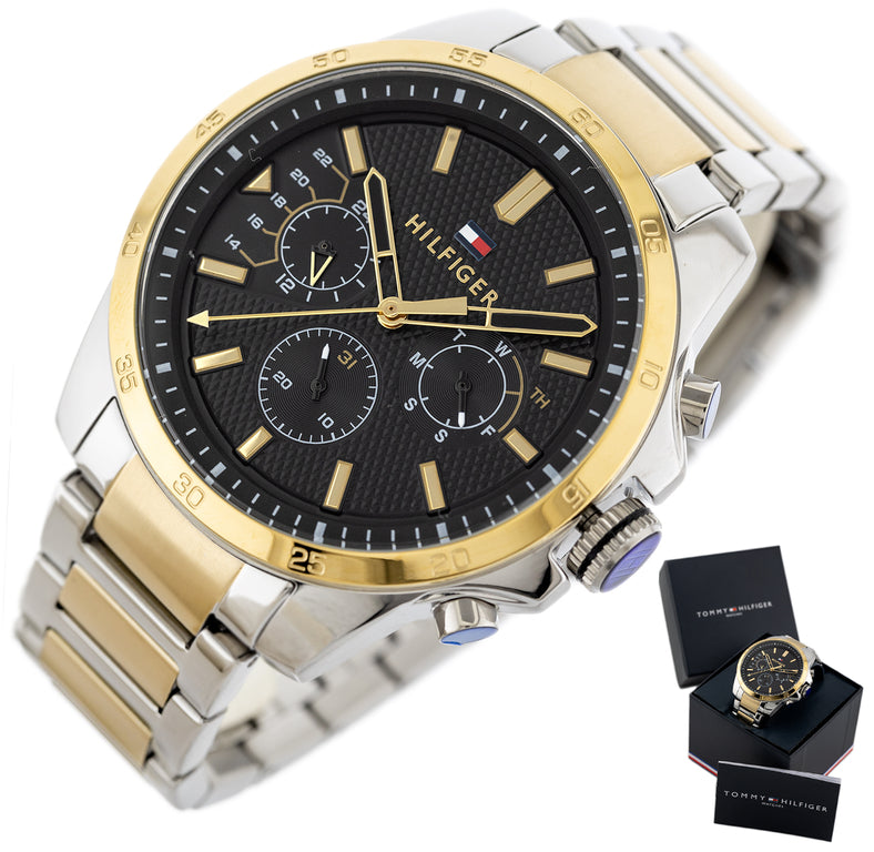 Buy Tommy Hilfiger Mens Quartz Stainless Steel Black Dial 46mm Watch - 1791559 in Pakistan
