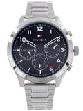 Buy Tommy Hilfiger Mens Quartz Stainless Steel Black Dial 45mm Watch - 1791852 in Pakistan