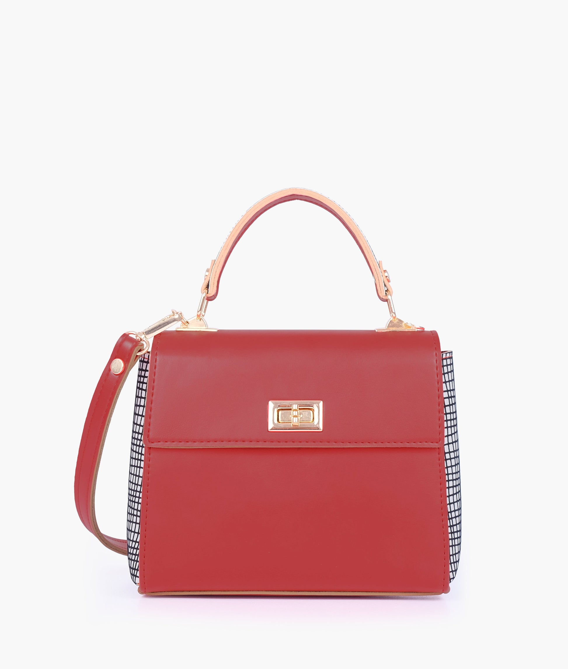 Buy Red criss-cross top-handle bag in Pakistan