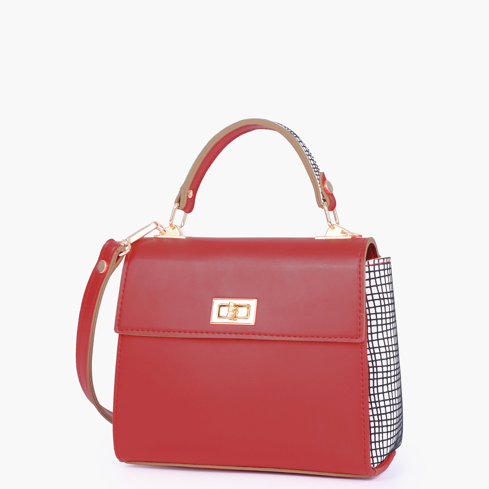 Buy Red criss-cross top-handle bag in Pakistan