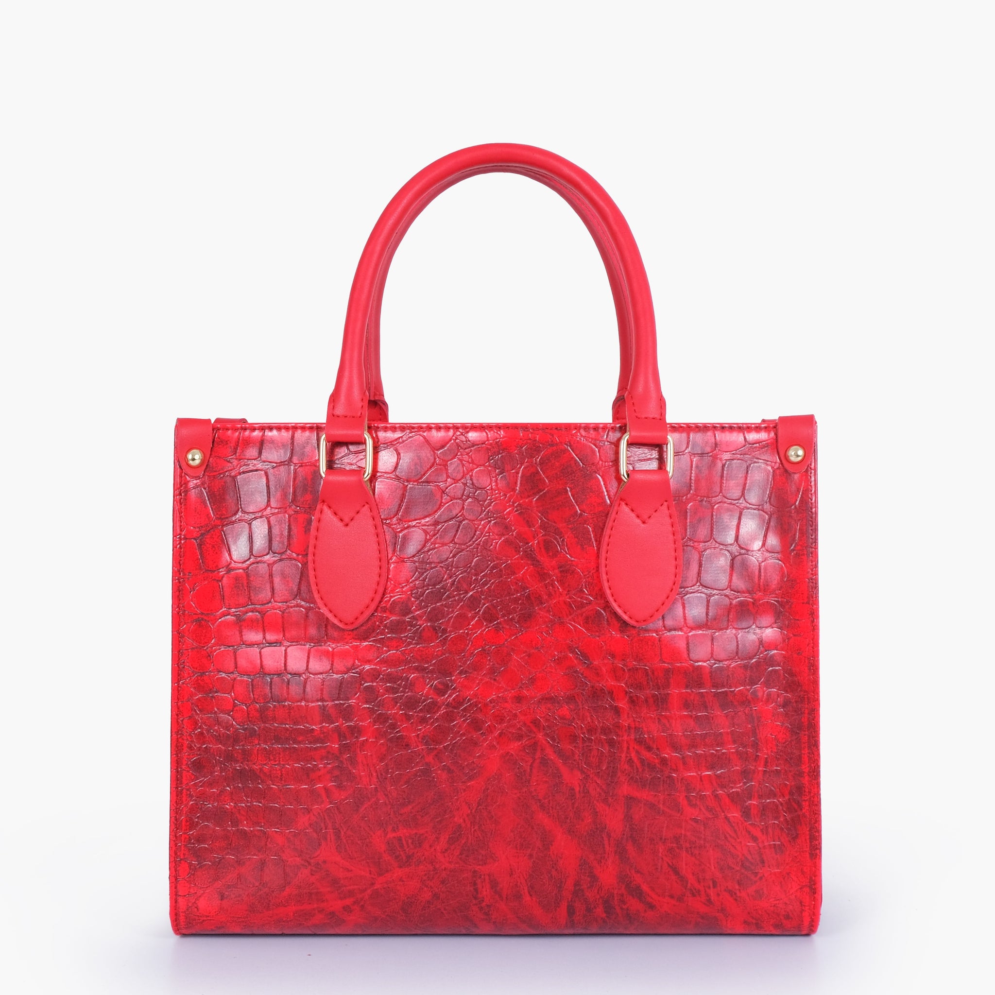 Buy Red on-the-go crocodile handbag in Pakistan