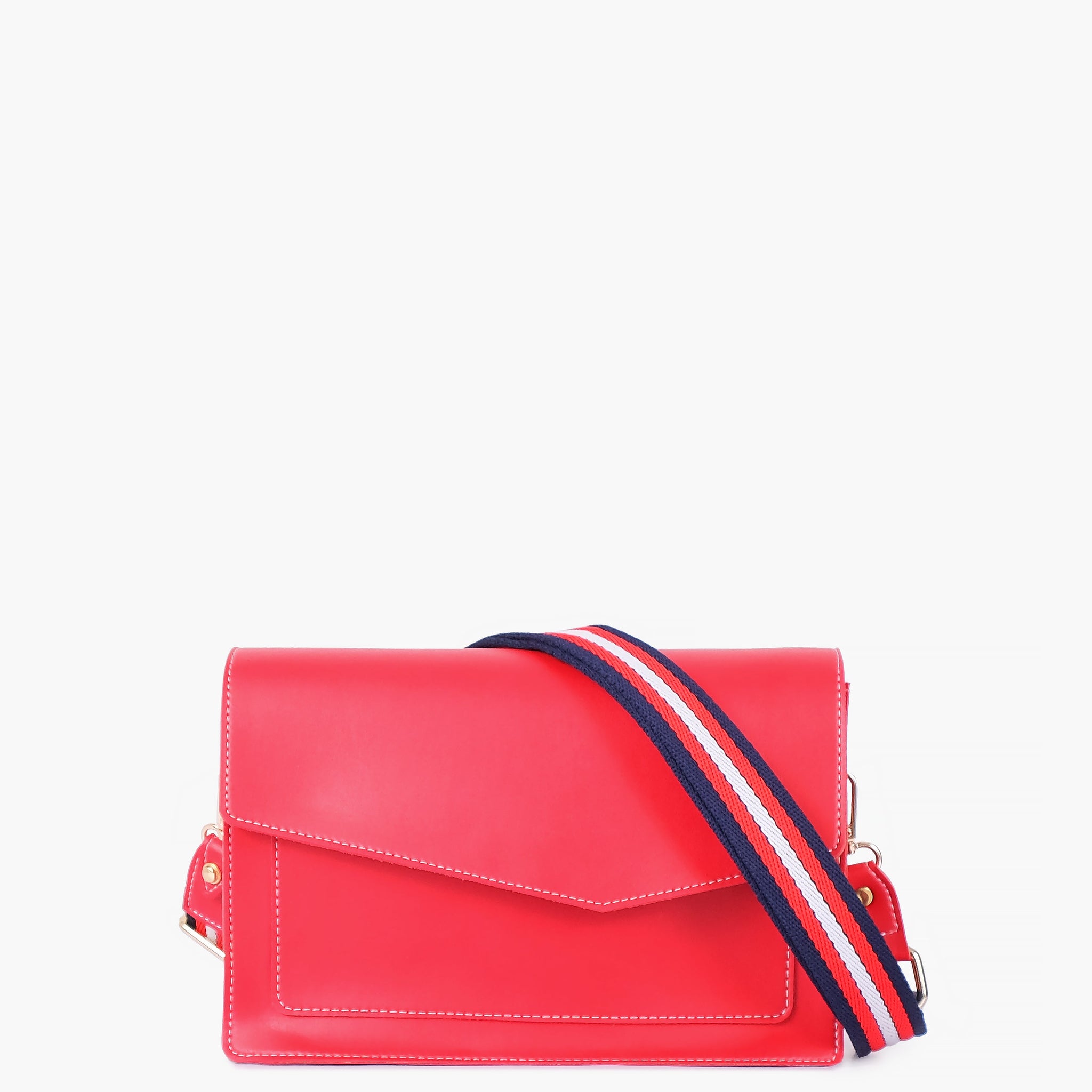 Buy Red half flap cross-body bag in Pakistan