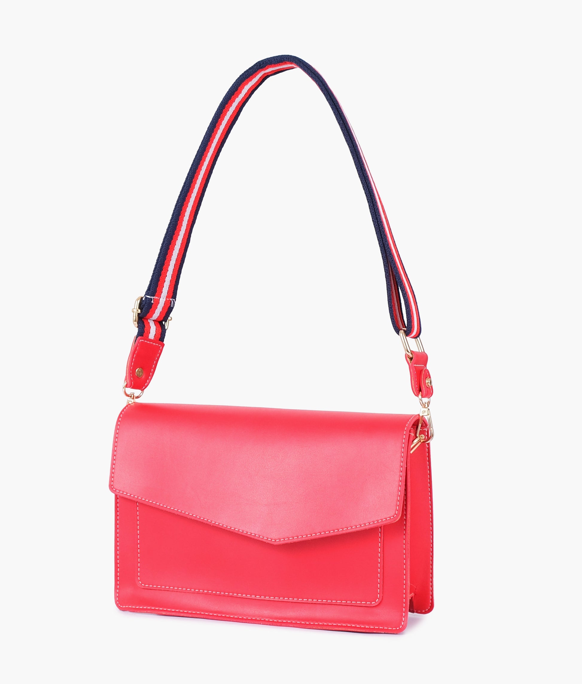 Buy Red half flap cross-body bag in Pakistan