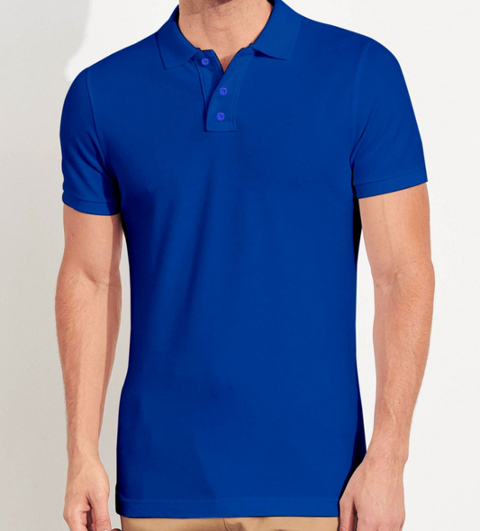 Buy Unisex Basic Plain Polo Shirt - Royal Blue in Pakistan