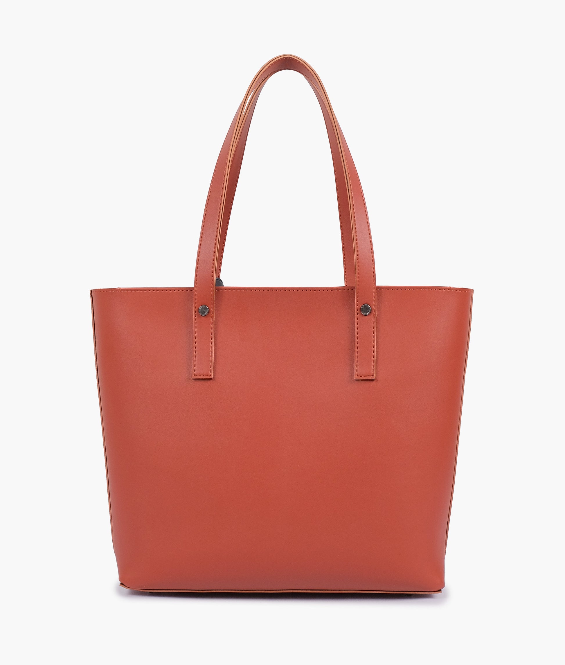 Buy Rust tote bag with detachable pouch in Pakistan