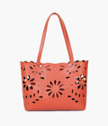 Buy Rust two-piece floral tote in Pakistan