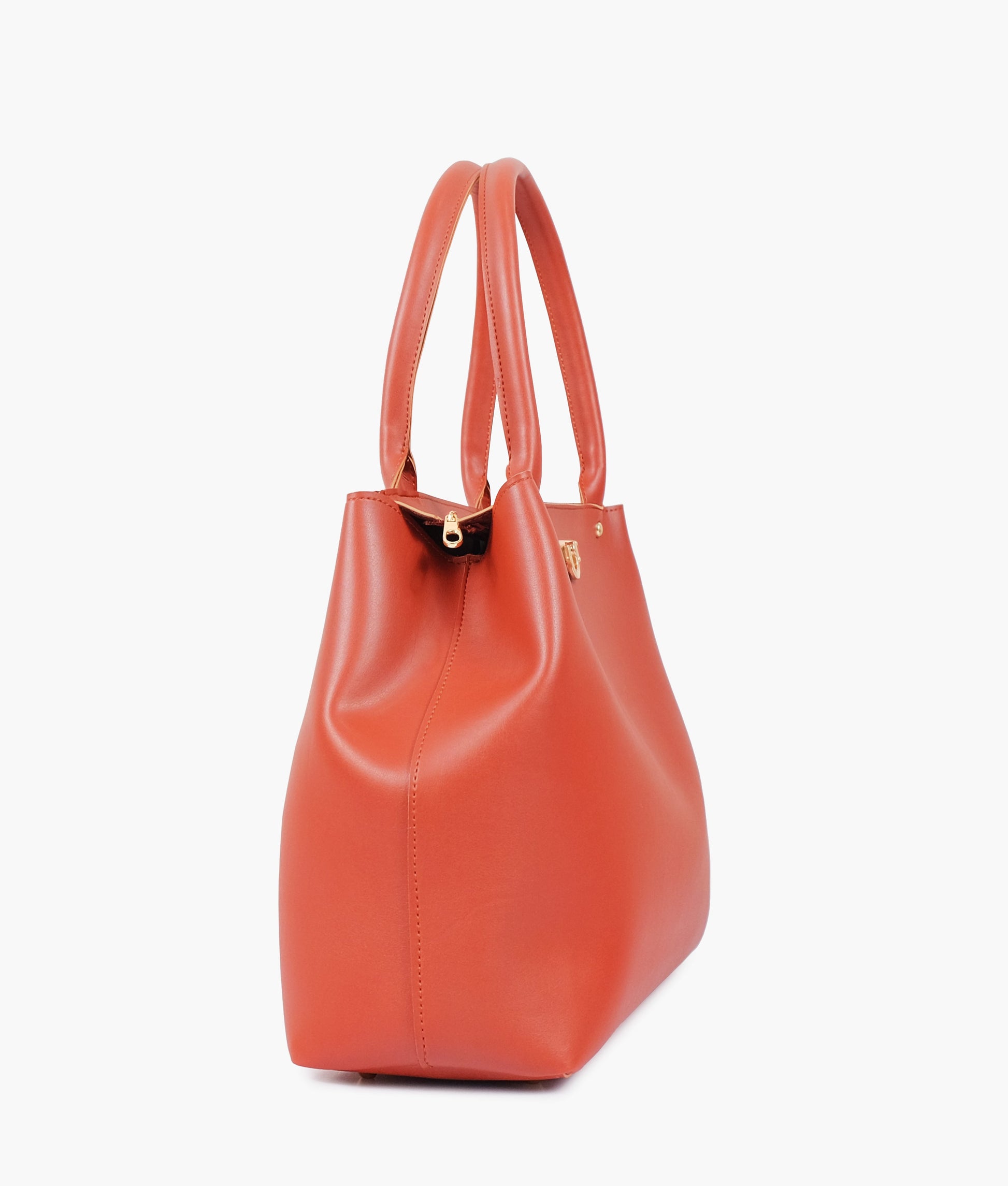 Buy Rust zipper tote bag in Pakistan