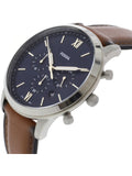 Buy Fossil Men's Chronograph Quartz Brown Leather Strap Blue Dial 44mm Watch FS5453 in Pakistan