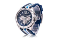 Buy Michael Kors Brecken Chronograph Blue And White PVC Strap Blue Dial Watch for Men - Mk8950 in Pakistan