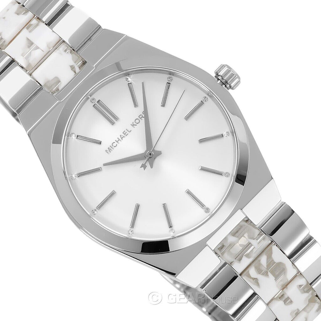 Buy Michael Kors Channing Quartz White Dial Ladies Silver Strap Watch - Mk6649 in Pakistan