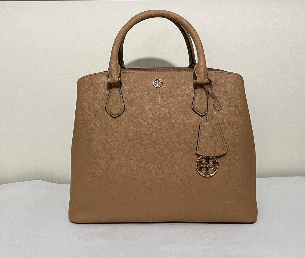 Tory Burch Robinson Canvas & Leather Triple Compartment Bag