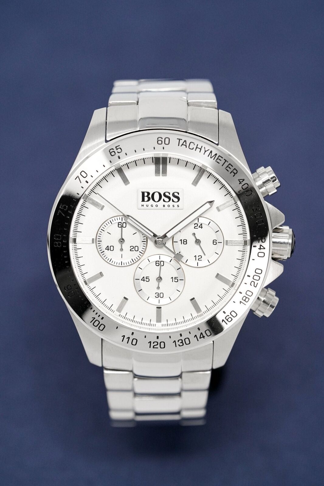 Buy Hugo Boss Mens Chronograph Quartz Stainless Steel White Dial 44mm Watch - 1512962 in Pakistan