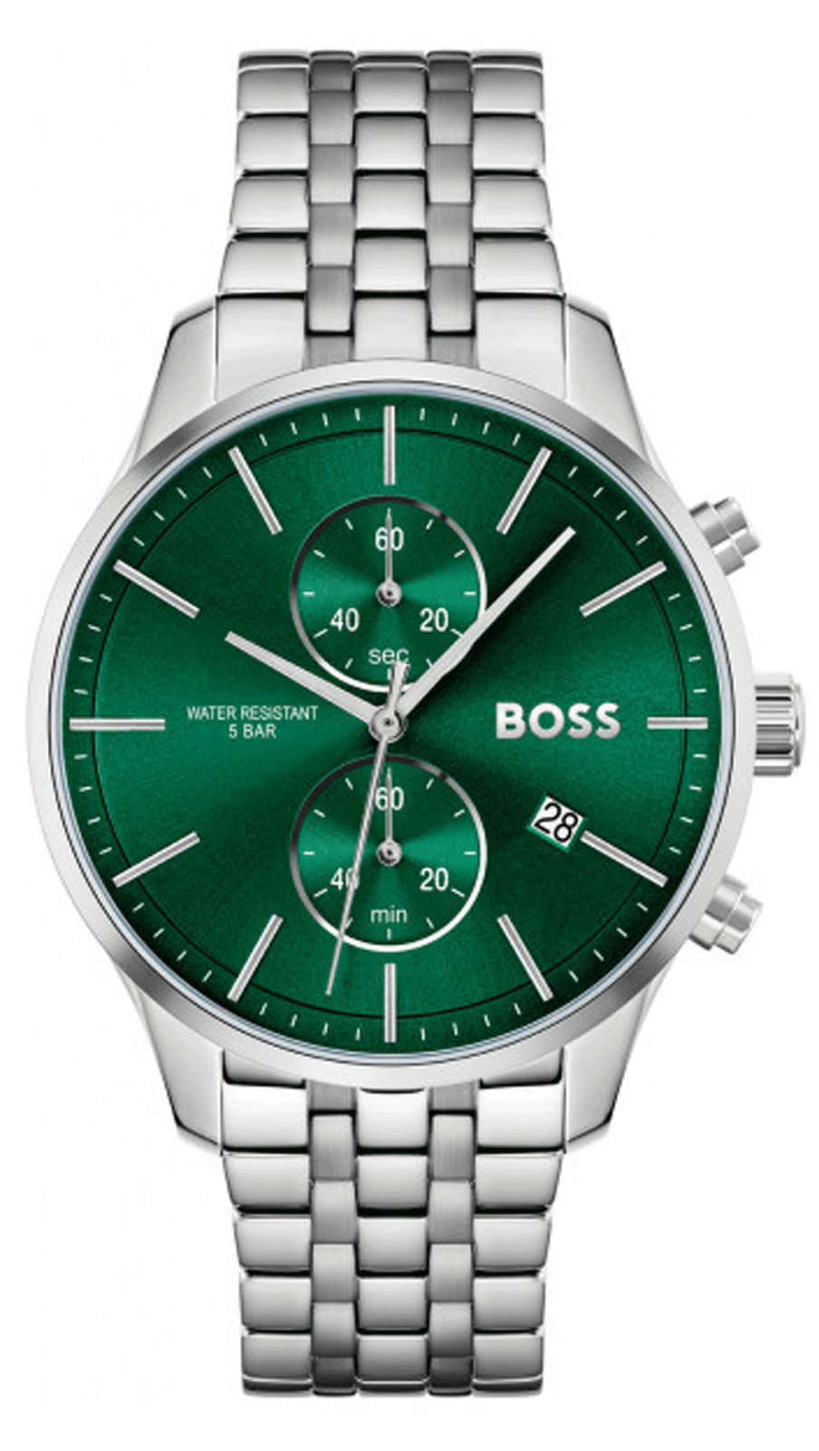 Buy Hugo Boss Mens Quartz Silver Stainless Steel Green Dial 42mm Watch - 1513975 in Pakistan