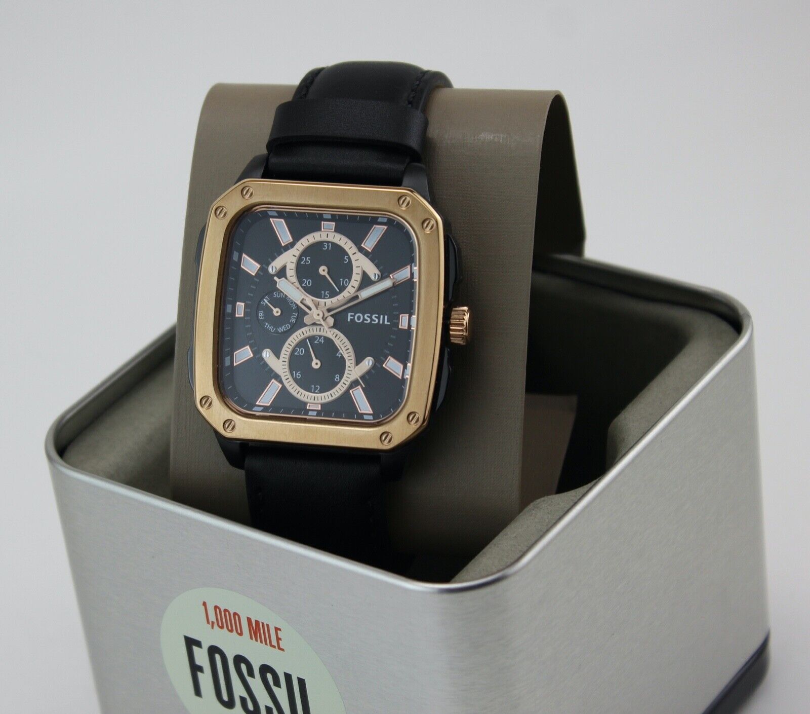 Buy Fossil Multifunction Black Dial Black Leather Strap Watch for Men - BQ2654 in Pakistan