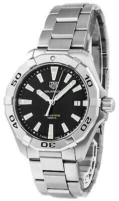 Buy Tag Heuer Aquaracer Black Dial Silver Steel Strap Watch for Men - WBD1110.BA0928 in Pakistan