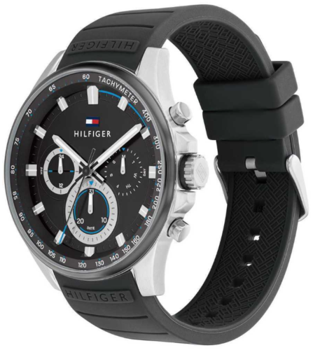 Buy Tommy Hilfiger Max Black Dial Black Rubber Strap Watch for Men - 1791971 in Pakistan