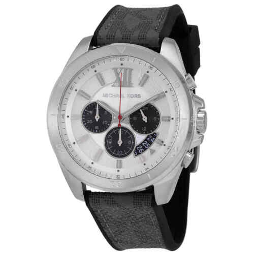 Buy Michael Kors Chronograph Stainless Steel Silver Dial Black Strap Watch for Men - Mk8922 in Pakistan