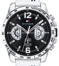 Buy Tommy Hilfiger Mens Quartz Silicone Strap Black Dial 46mm Watch - 1791475 in Pakistan