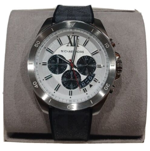 Buy Michael Kors Chronograph Stainless Steel Silver Dial Black Strap Watch for Men - Mk8922 in Pakistan