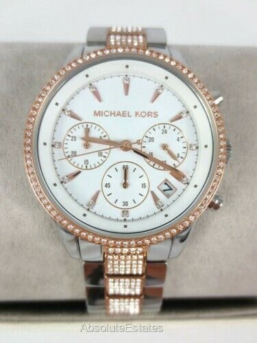 Buy Michael Kors Ritz Chronograph Quartz Crystal Silver Dial Ladies Watch - Mk6651 in Pakistan