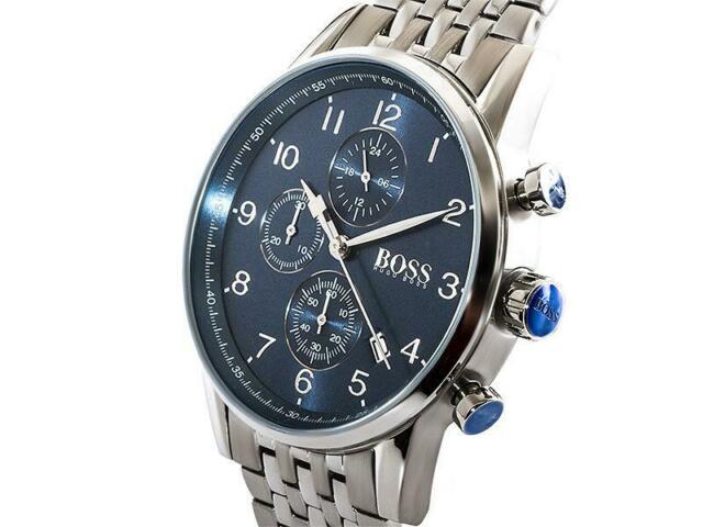 Buy Hugo Boss Mens Quartz Stainless Steel Blue Dial 44mm Watch - 1513498 in Pakistan