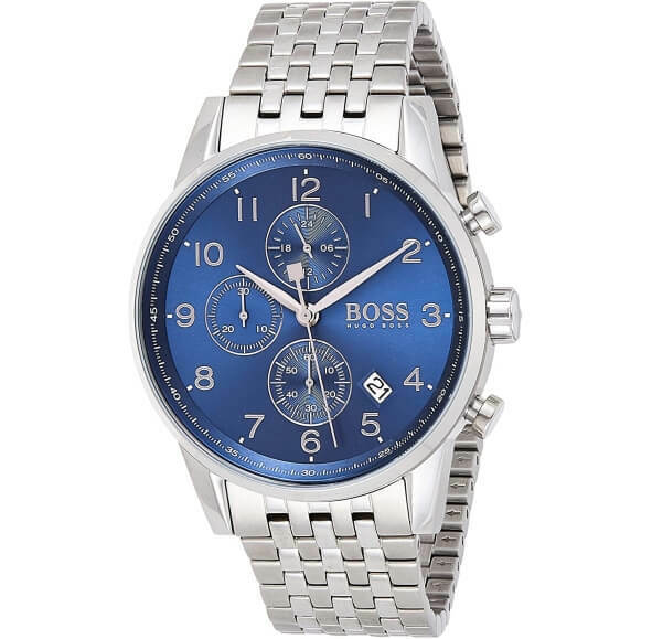 Buy Hugo Boss Mens Quartz Stainless Steel Blue Dial 44mm Watch - 1513498 in Pakistan