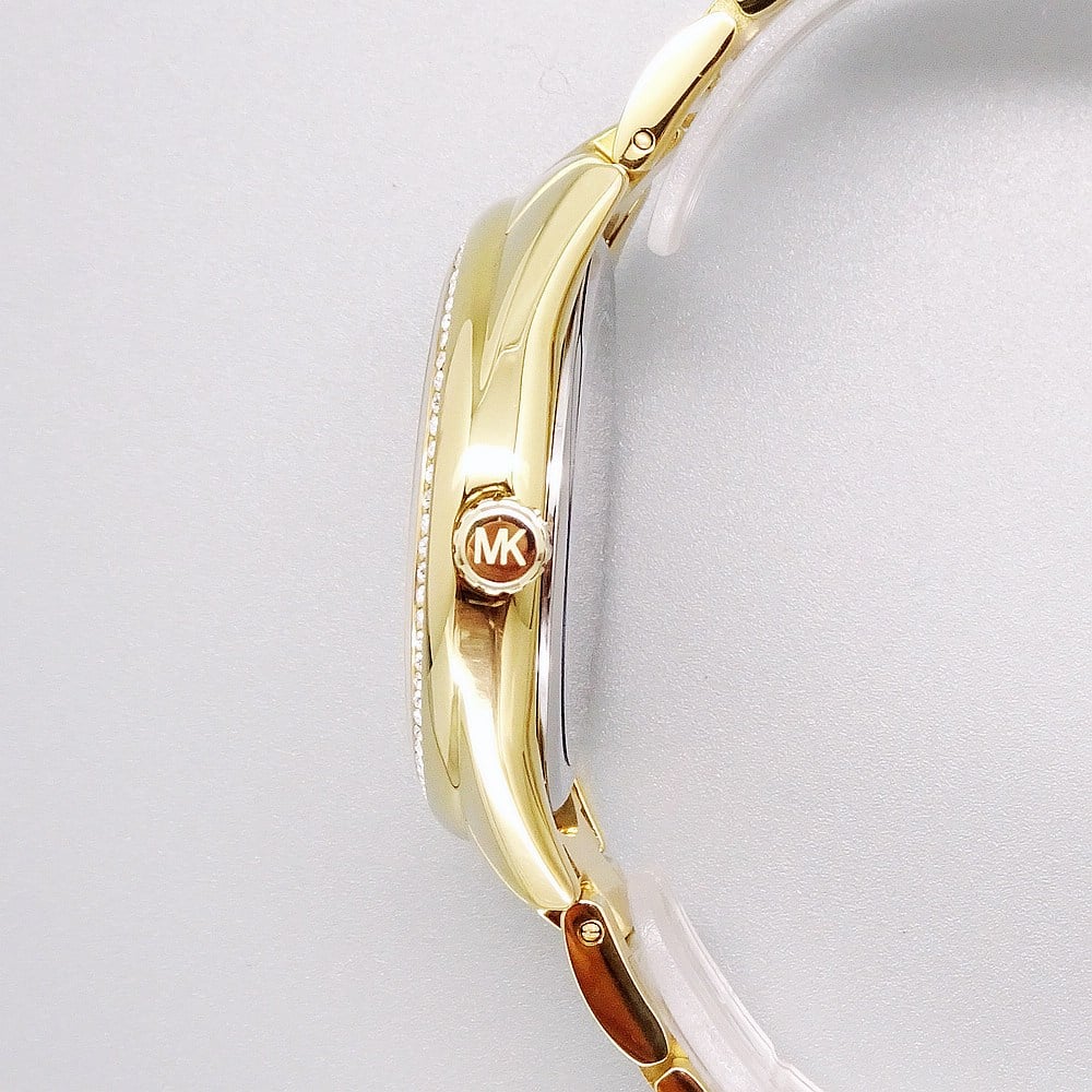 Buy Michael Kors Silver Dial Gold Steel Strap Watch for Women - MK7090 in Pakistan