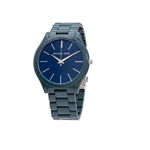 Buy Michael Kors Slim Runway Navy Blue Dial Blue Stainless Steel Strap Unisex Watch - Mk4503 in Pakistan