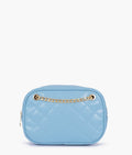 Buy Sky blue quilted rectangle cross-body bag in Pakistan