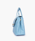 Buy Sky blue flap quilted bag with top handle in Pakistan